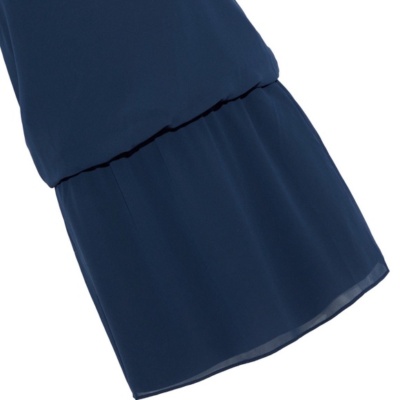 new Haute Hippie ♥︎ Chiffon Mini Dress ♥︎ Indigo - Picture 7 of 8